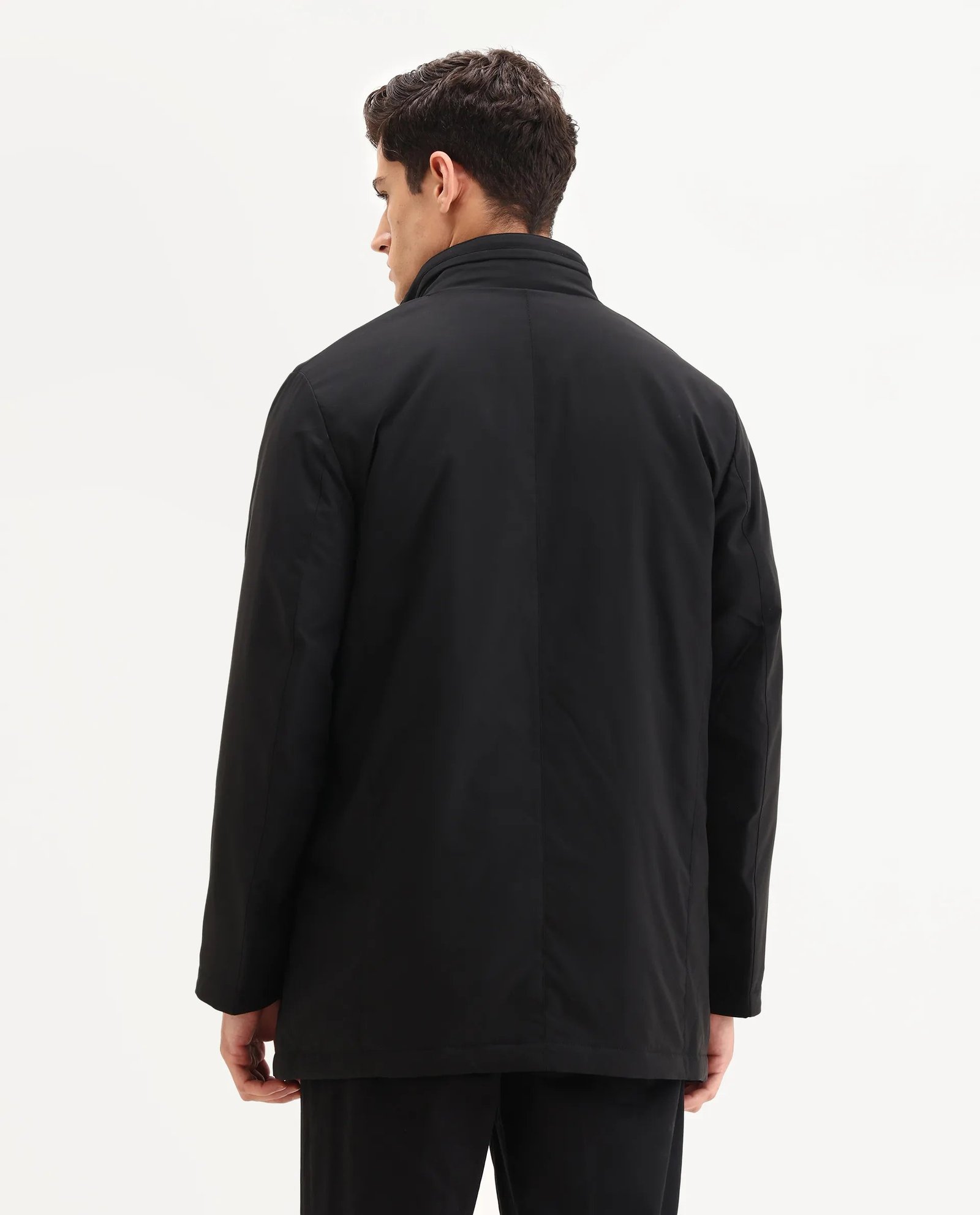 Rare Rabbit Men's Macaw-25 Black Polyester Plain Regular Fit Full Sleeve High Neck Jacket - Image 10