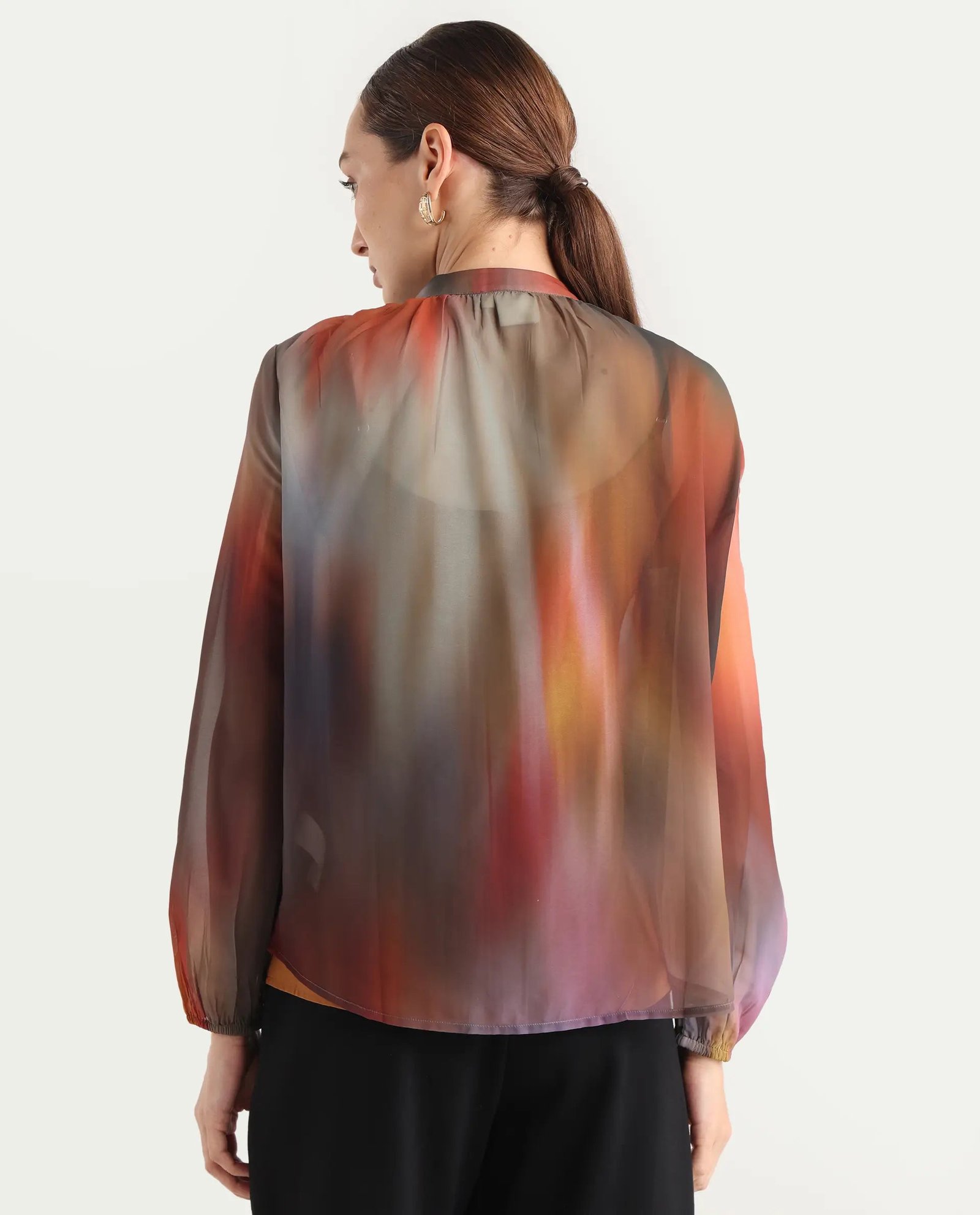 Rareism Women Nucos Multi Round Neck Pull On Closure Relaxed Fit Printed Top - Image 8