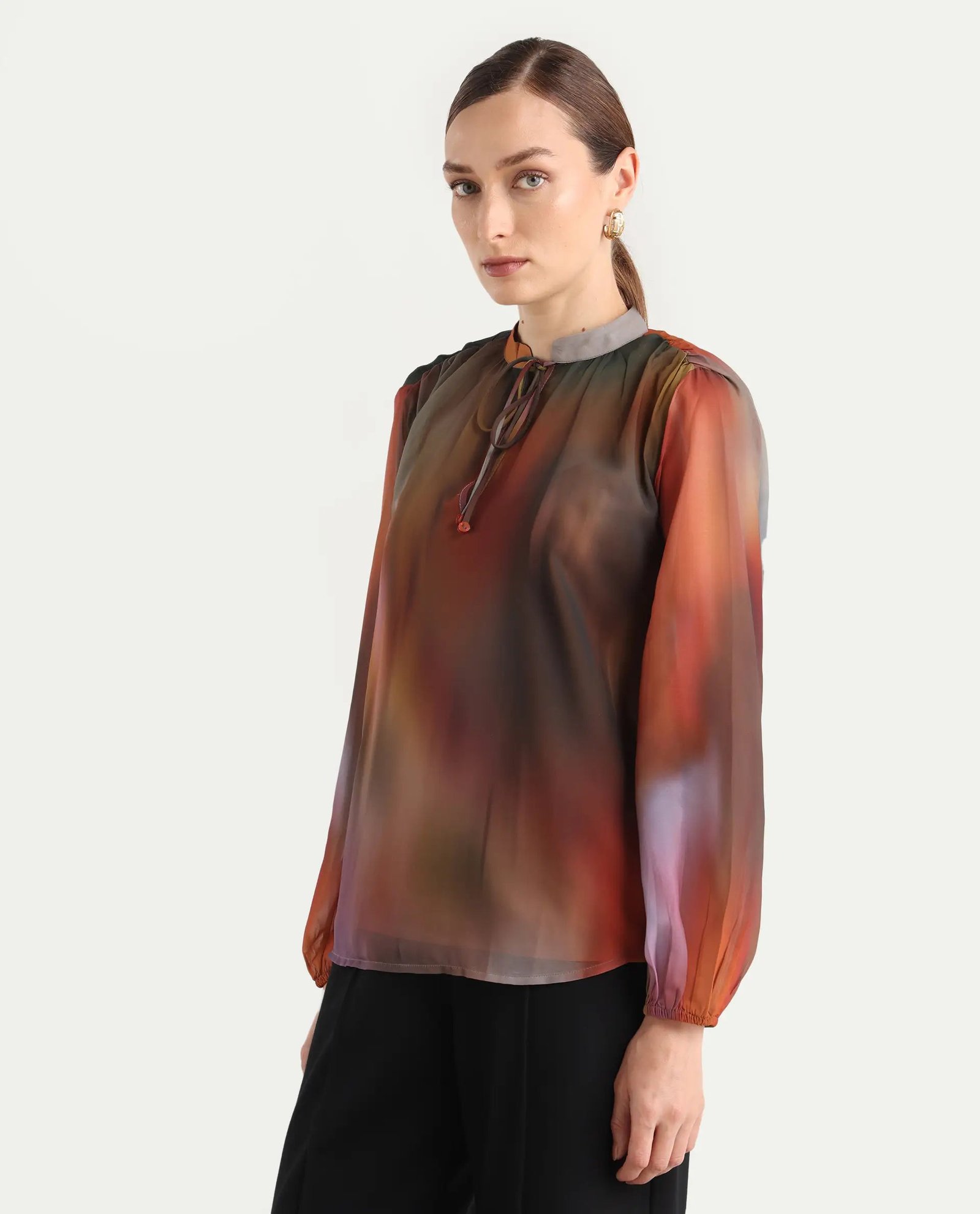 Rareism Women Nucos Multi Round Neck Pull On Closure Relaxed Fit Printed Top - Image 6