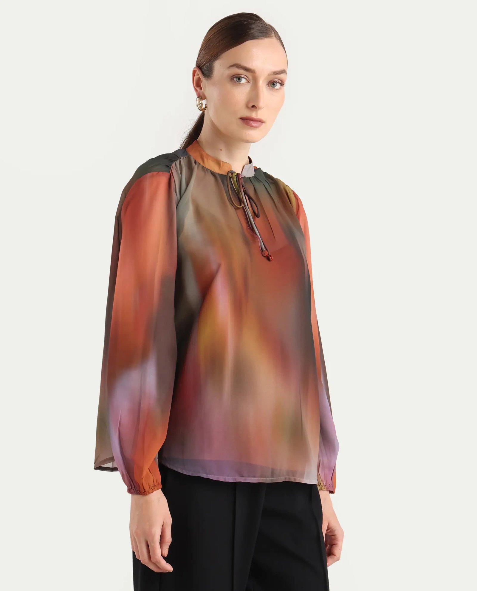 Rareism Women Nucos Multi Round Neck Pull On Closure Relaxed Fit Printed Top - Image 7