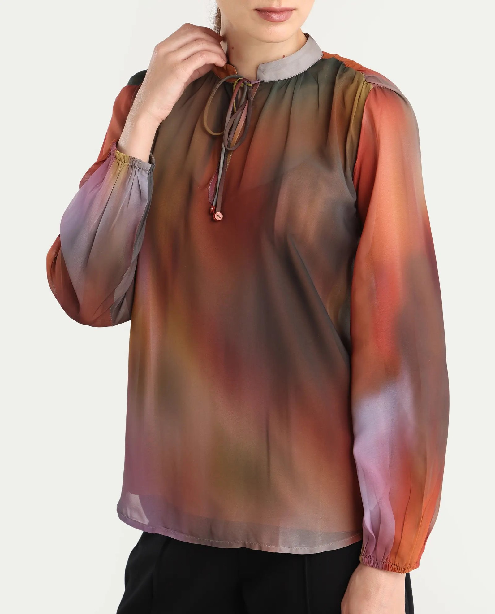 Rareism Women Nucos Multi Round Neck Pull On Closure Relaxed Fit Printed Top - Image 5